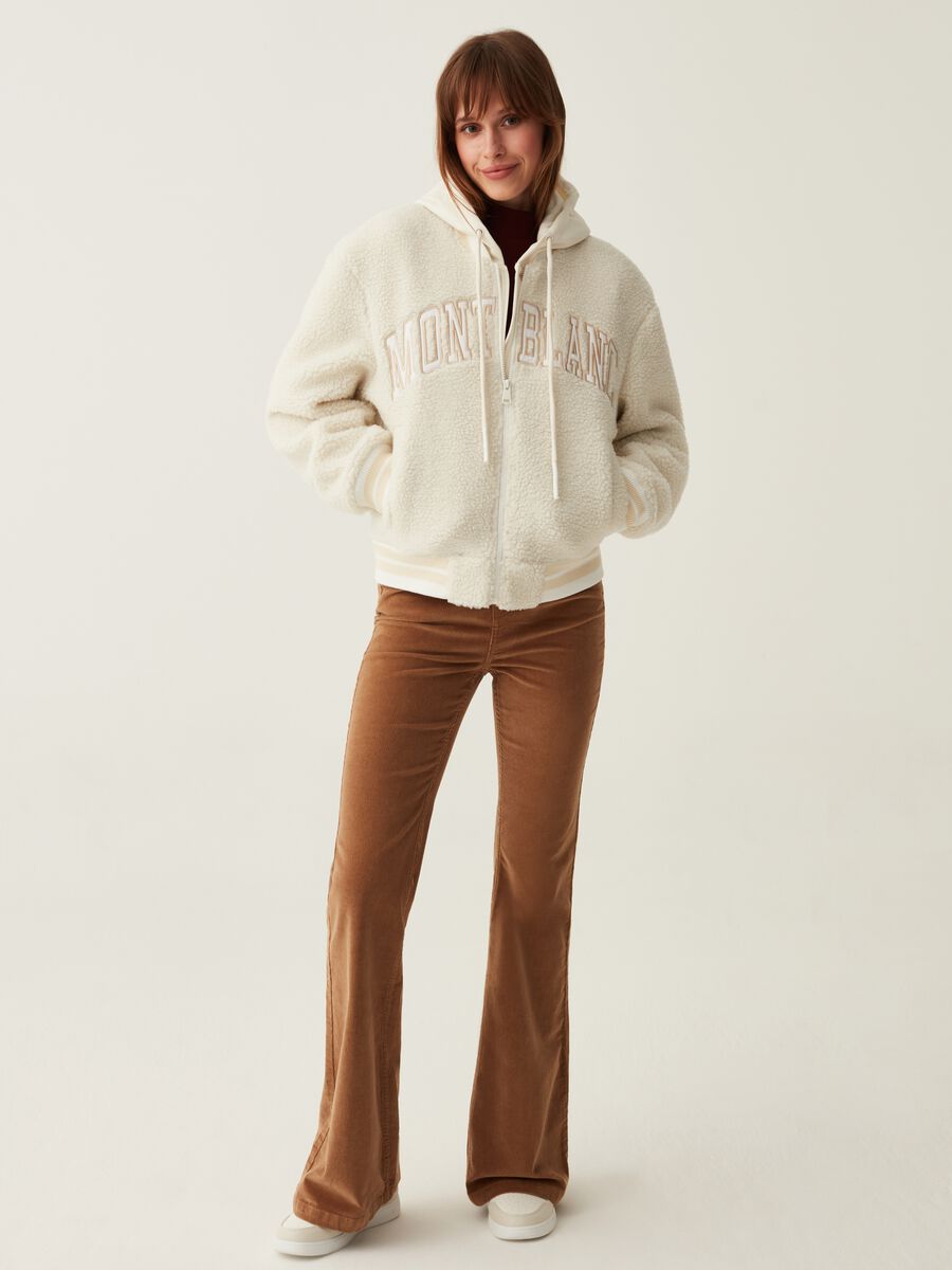 Bomber in sherpa con cappuccio_1