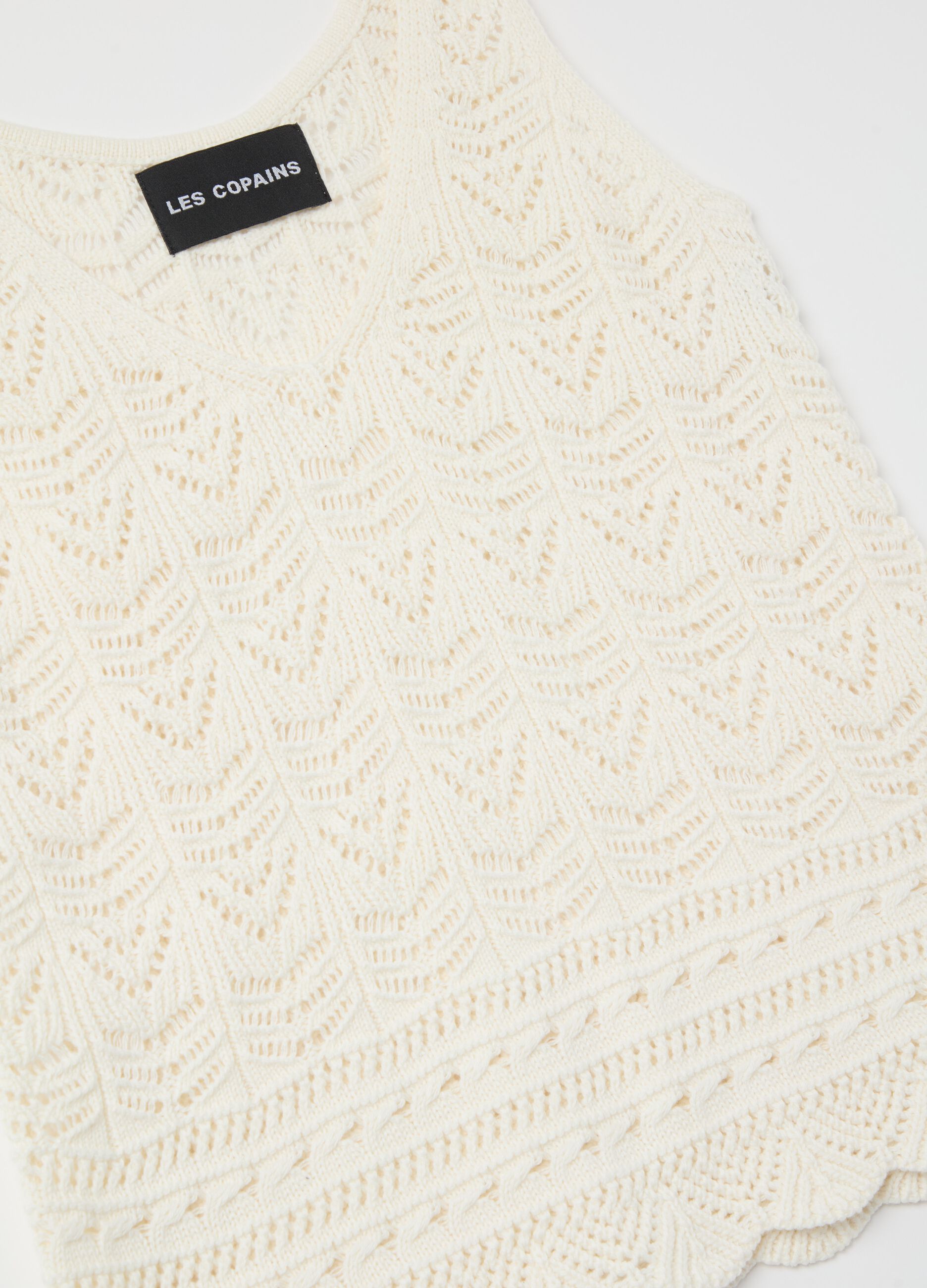 Crochet tank top with V neck