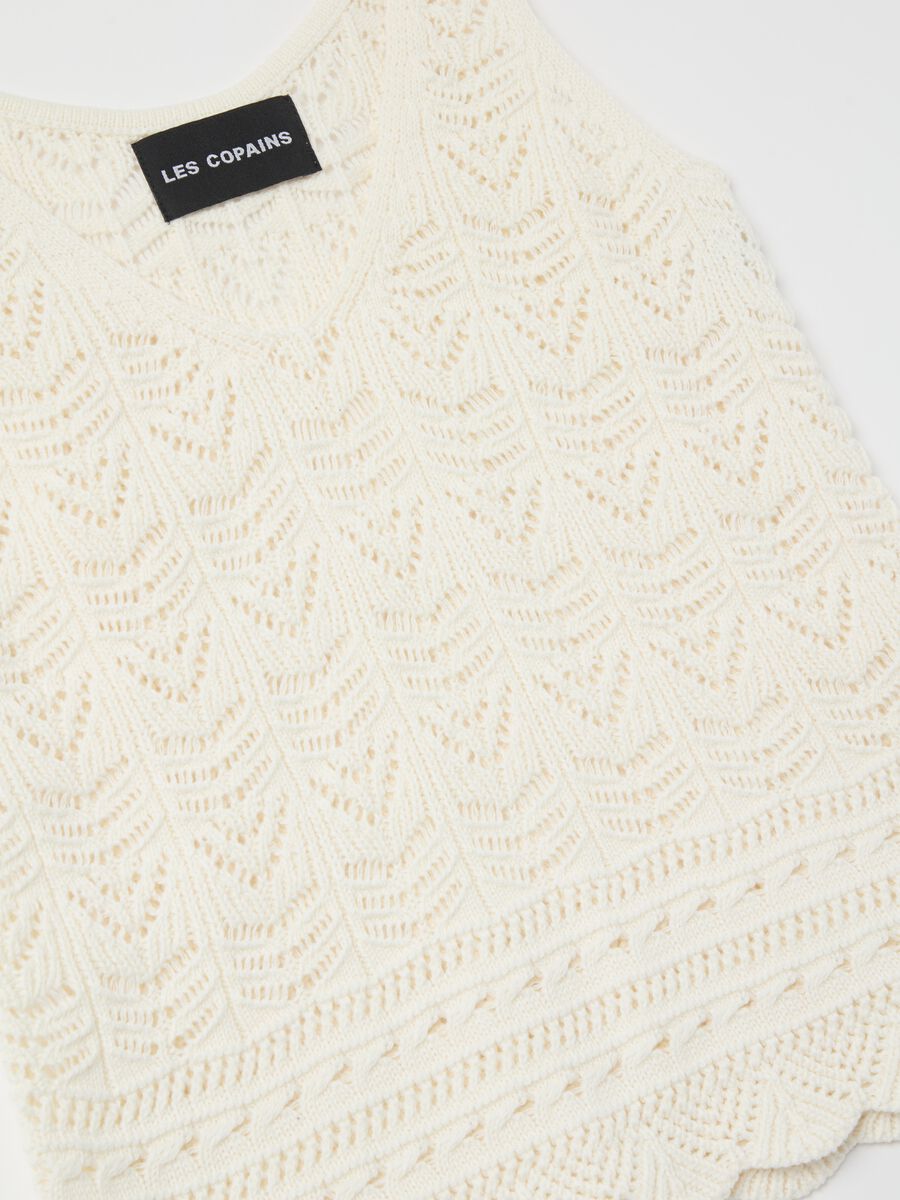 Crochet tank top with V neck_5