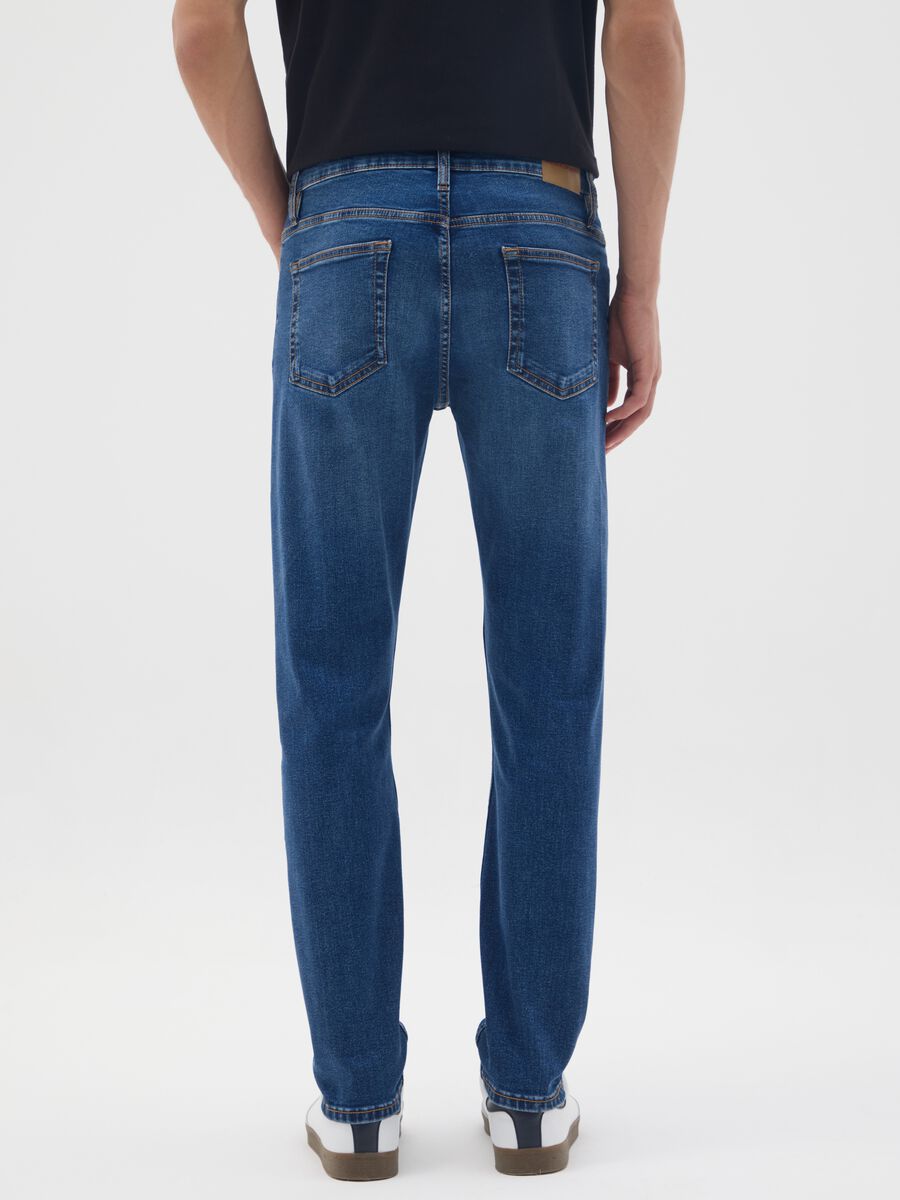 Jeans in cotone elasticizzato blu skinny fit_2