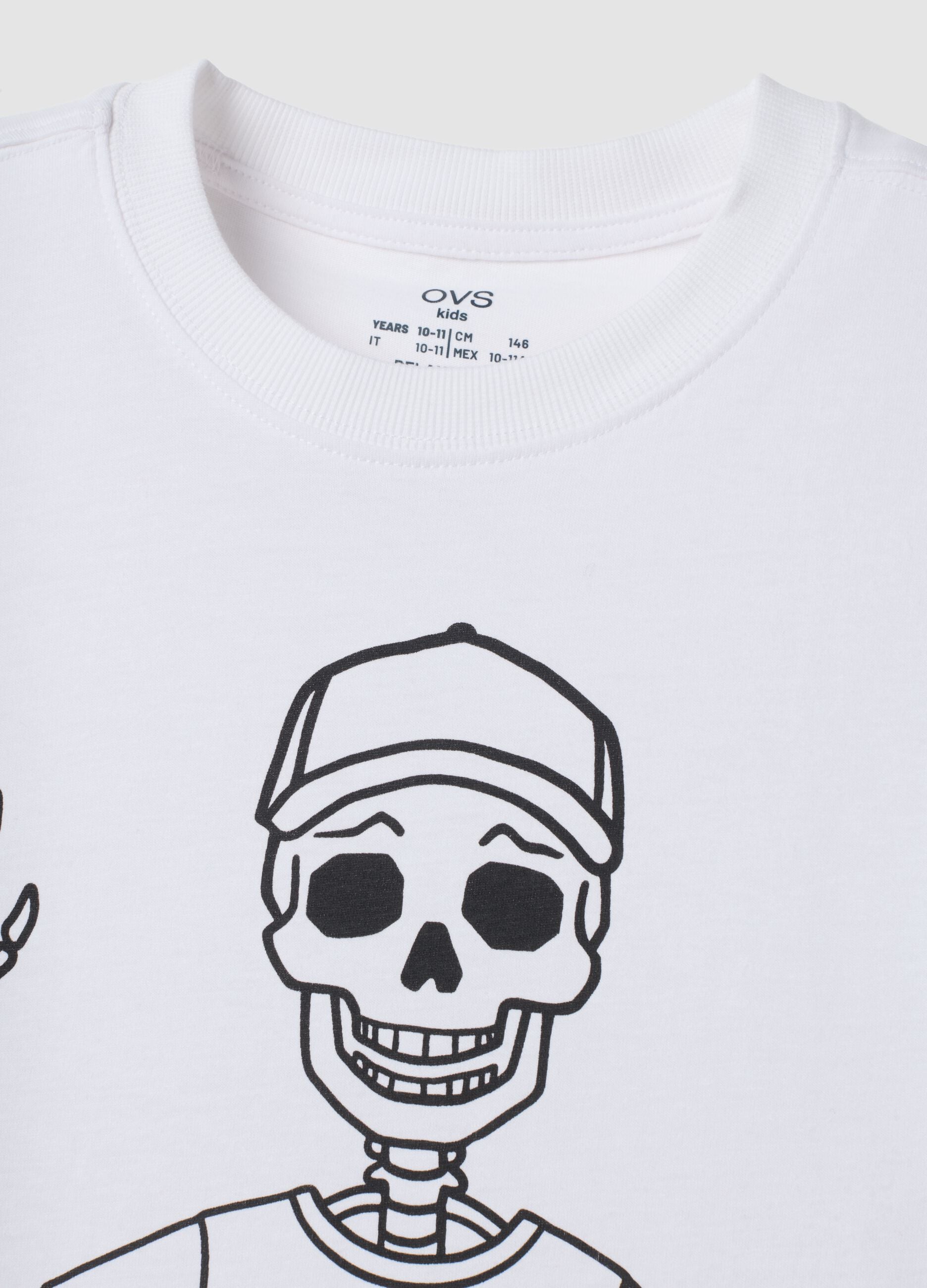 White organic cotton crew-neck T-shirt