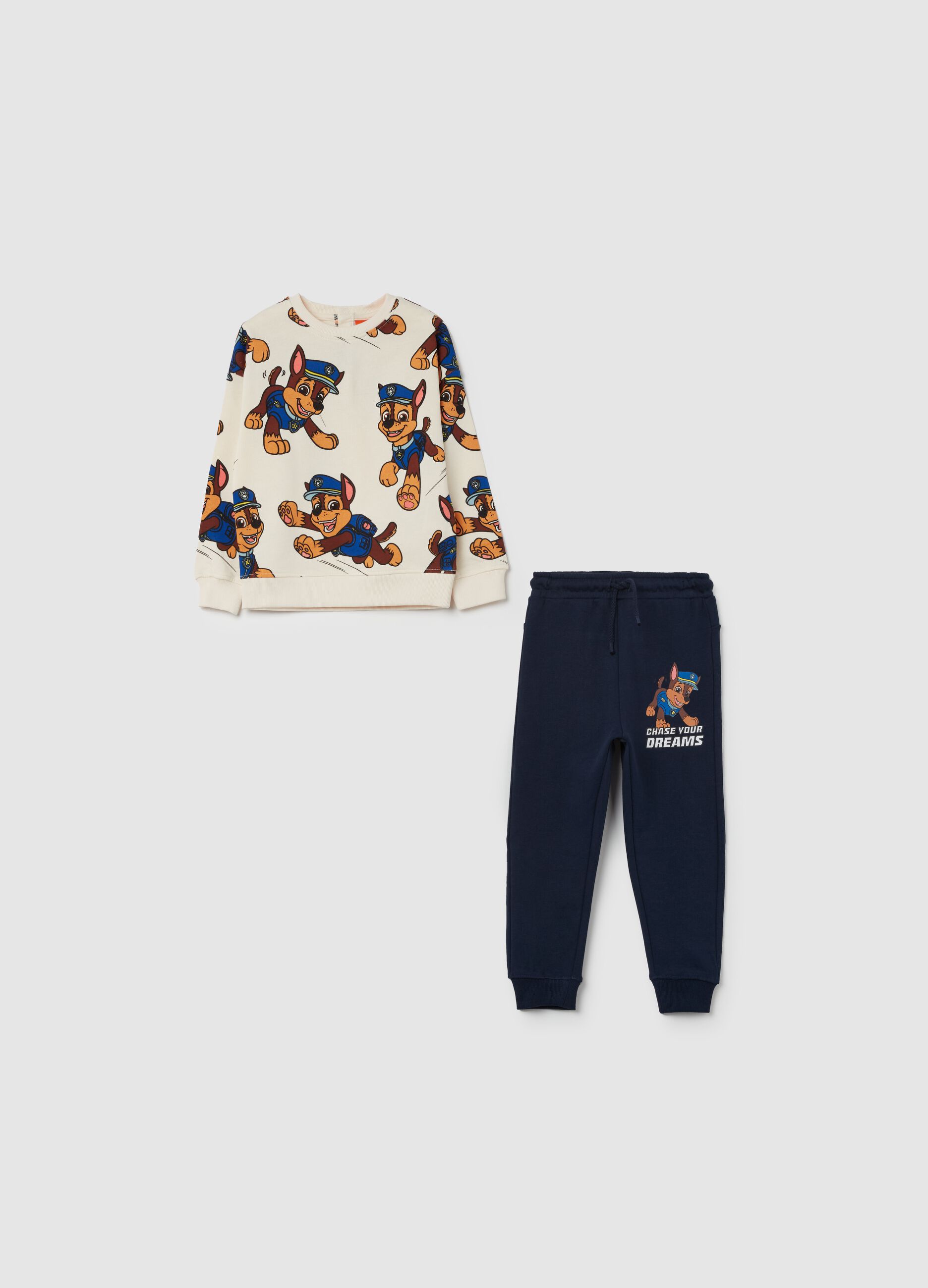 Cotton jogging set with Paw Patrol print