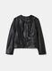 Biker jacket with shiny effect_0
