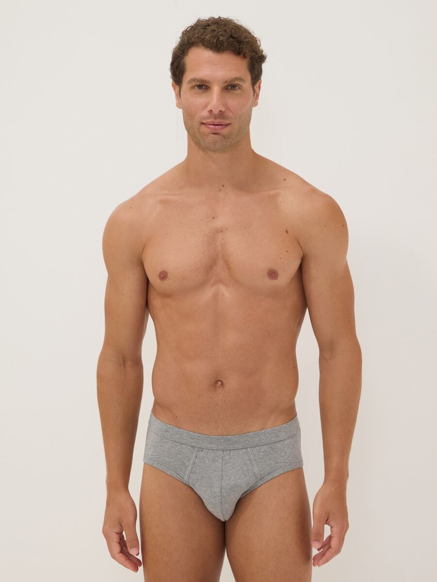 Bipack di slip grigi in cotone Supima elasticizzato_0
