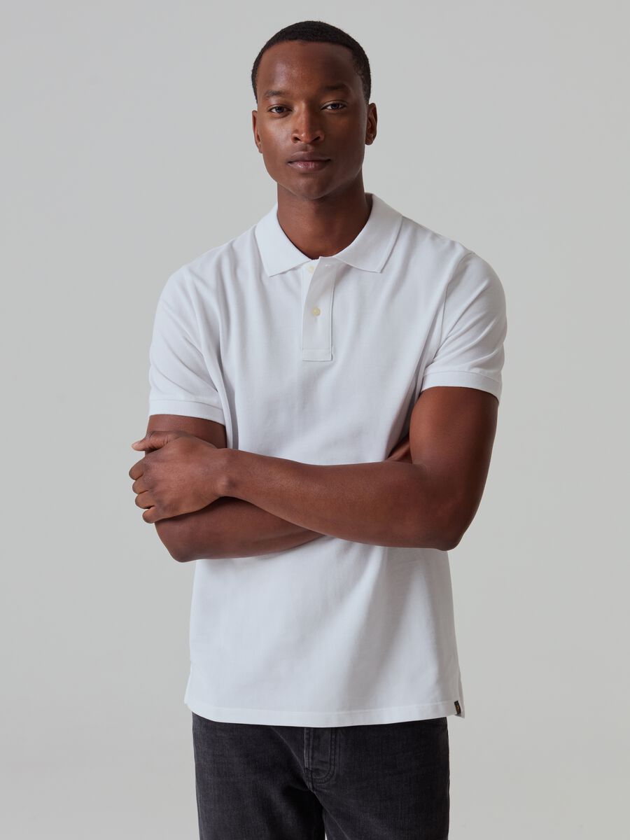 Supima cotton piquet polo shirt_0