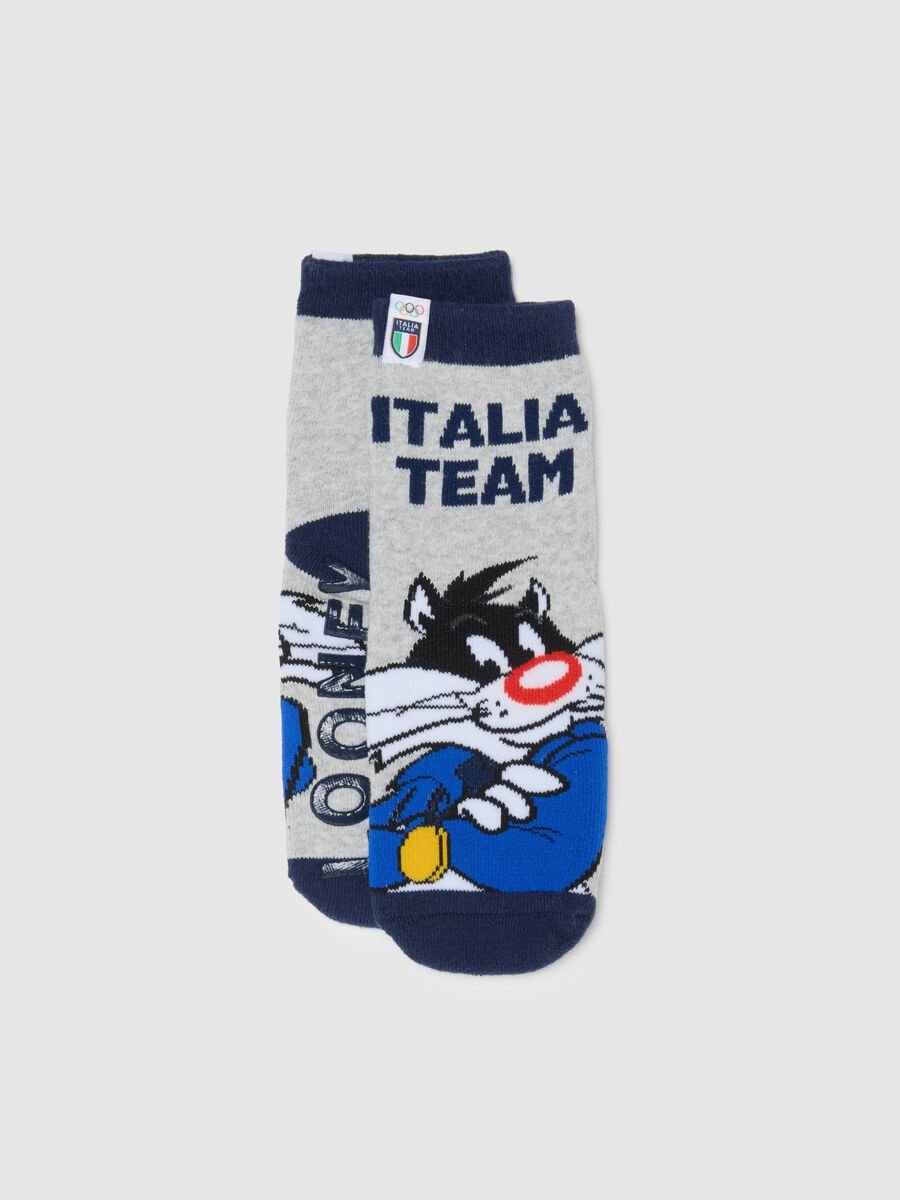 Children's Stretch Cotton Socks Looney Tunes x Italia Team_0