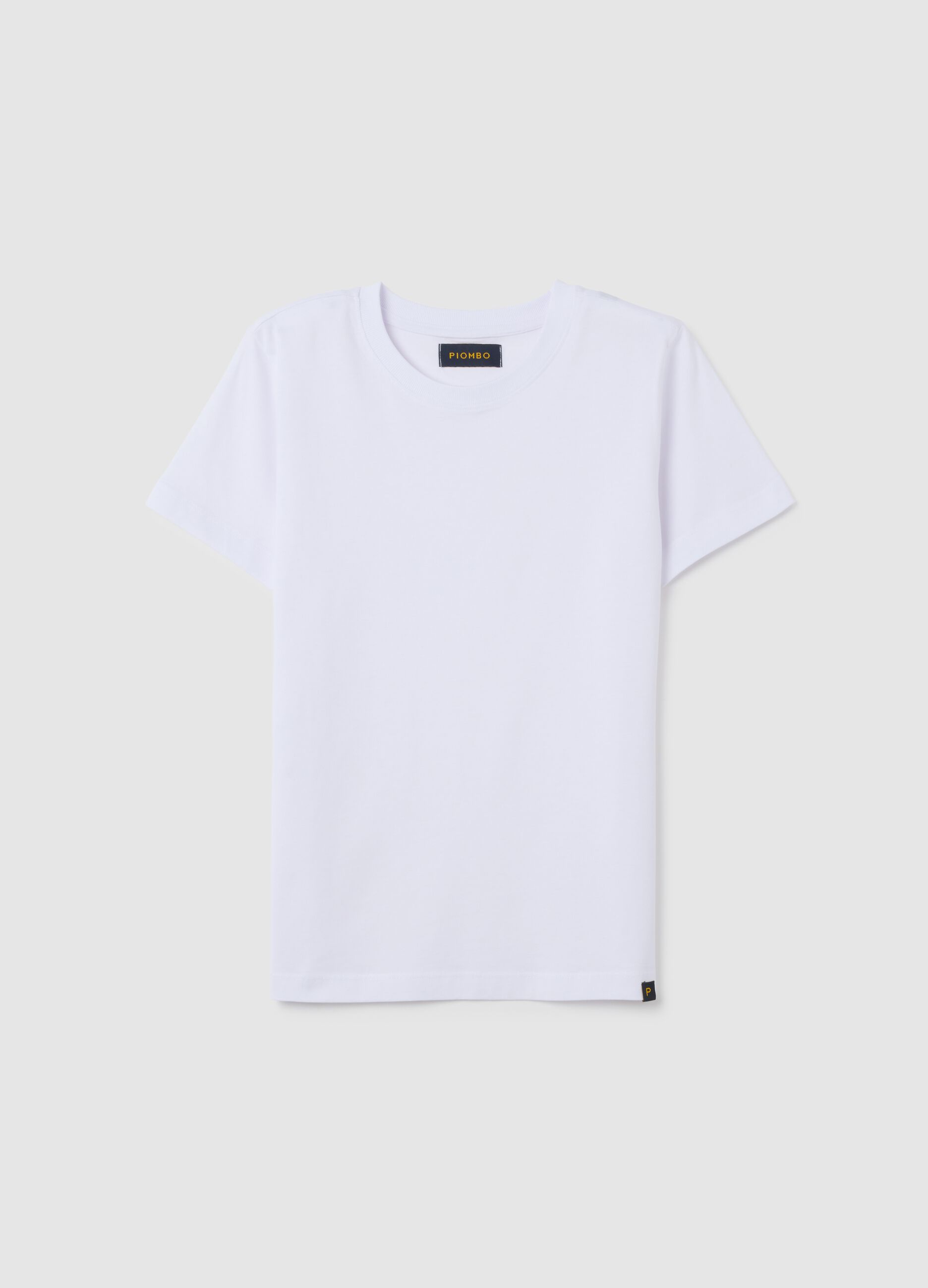 White regular fit pure cotton t-shirt