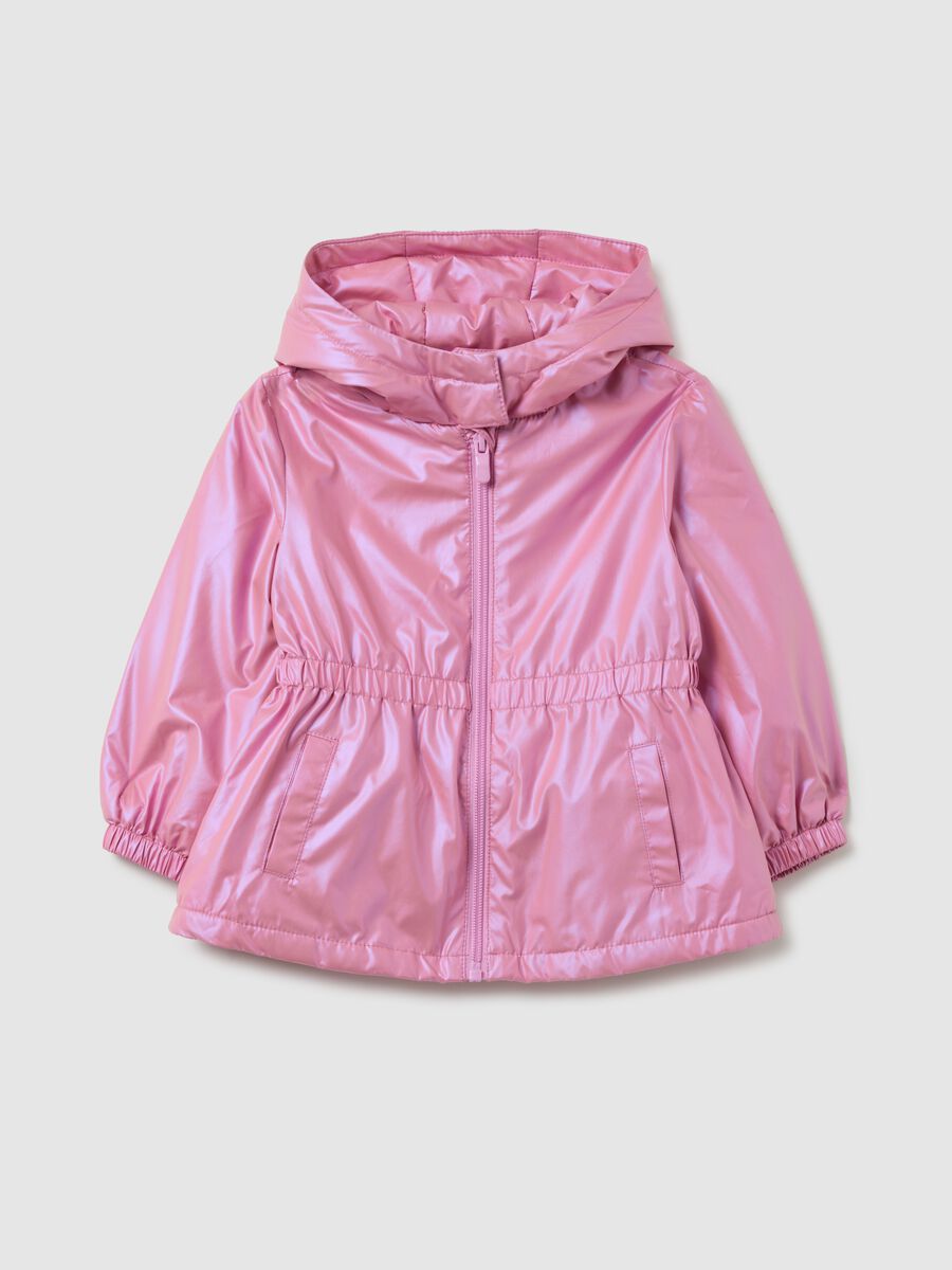 Girls' Pink Regular Fit Jacket_0