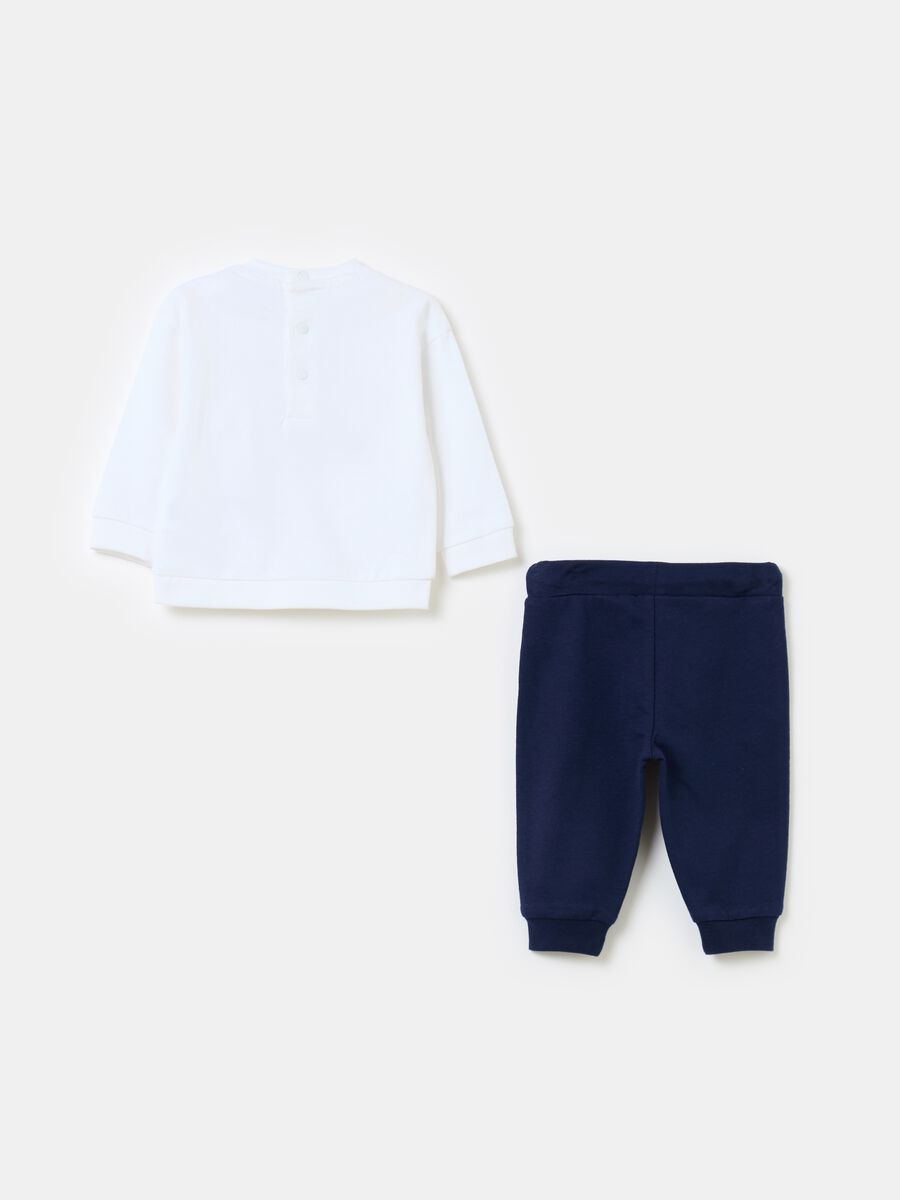 T-shirt and trousers set in organic cotton with print_1