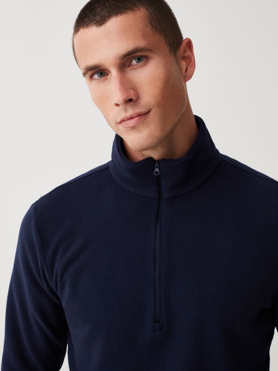 Half-zip sweatshirt in fleece_0