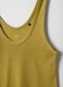 Yellow regular fit stretch cotton tank top_5