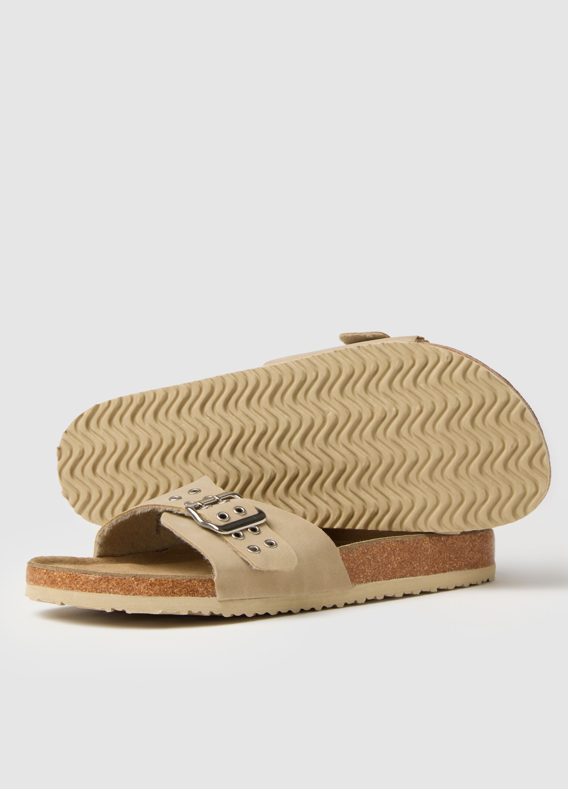 Sandali da donna in ecopelle beige