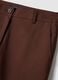 Brown stretch regular fit trousers_5