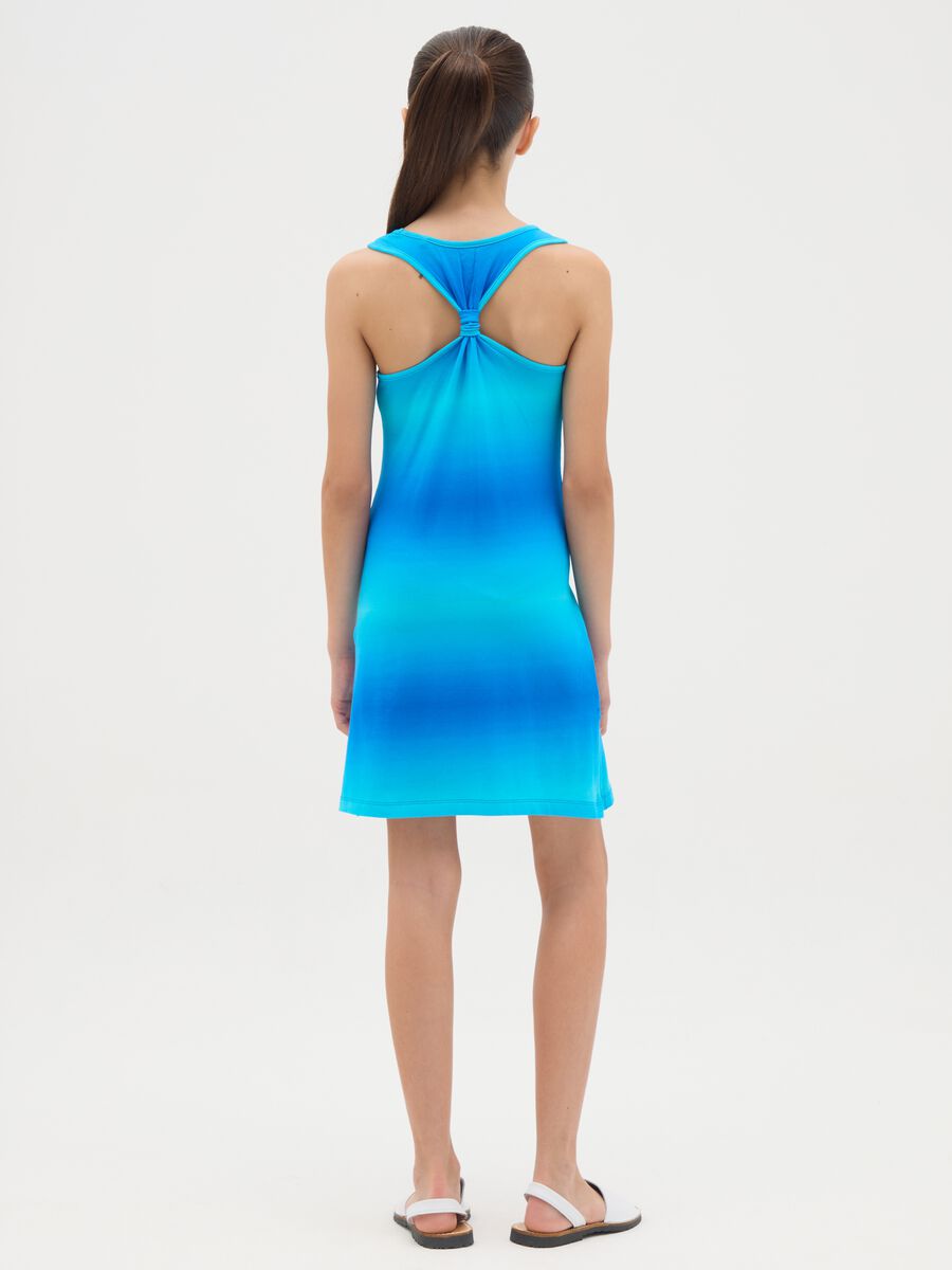 Abito da ragazze in cotone blu regular fit_3