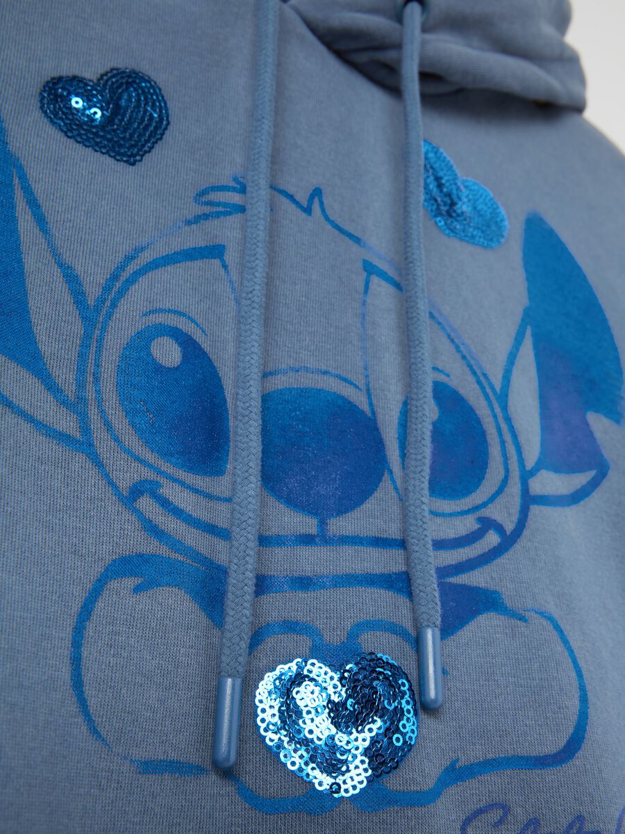 Sweatshirt with hood and Stitch print_5