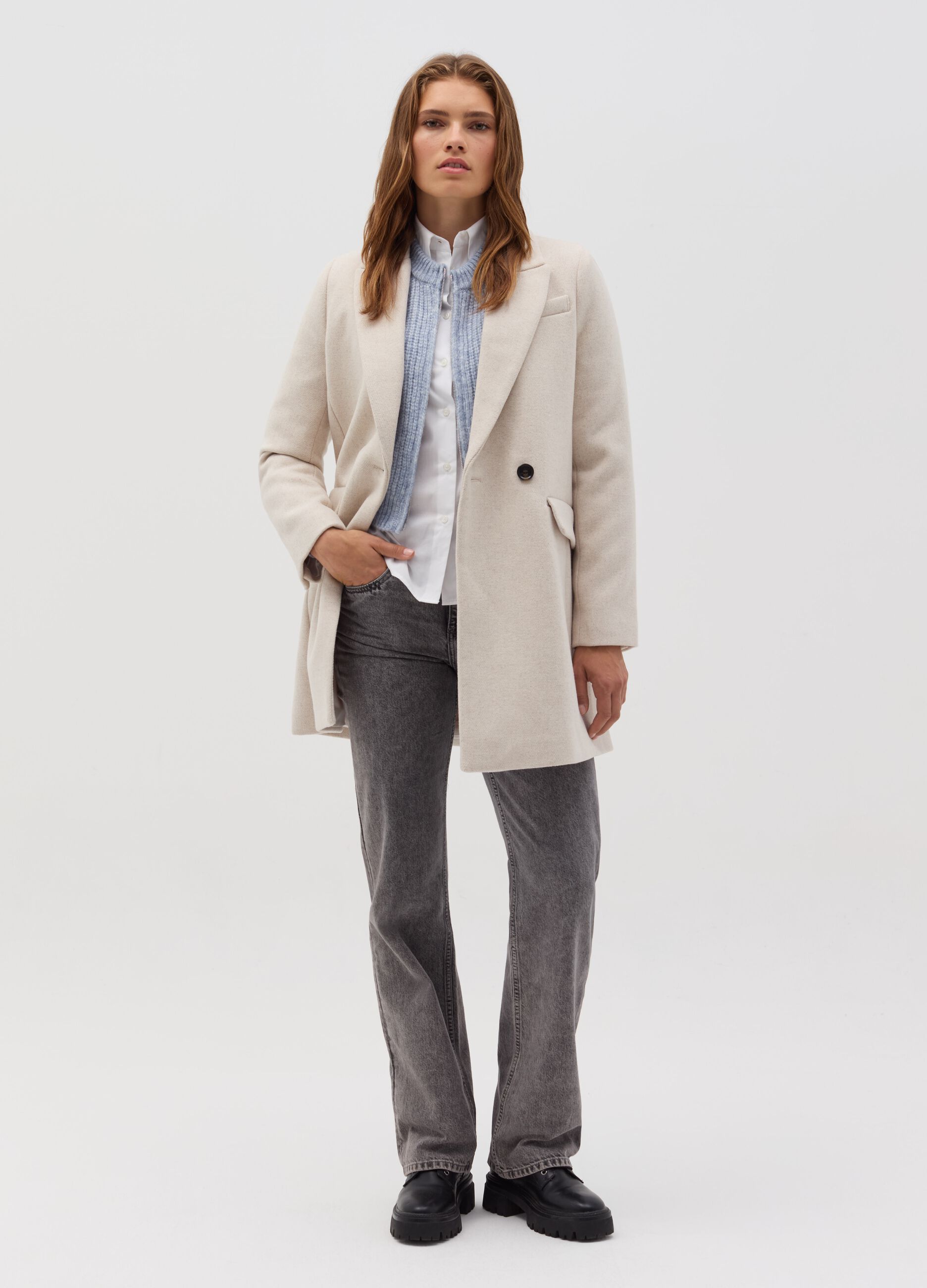 Cappotti Donna Bianco OVS