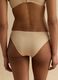 Beige microfibre regular fit briefs with lace details_2