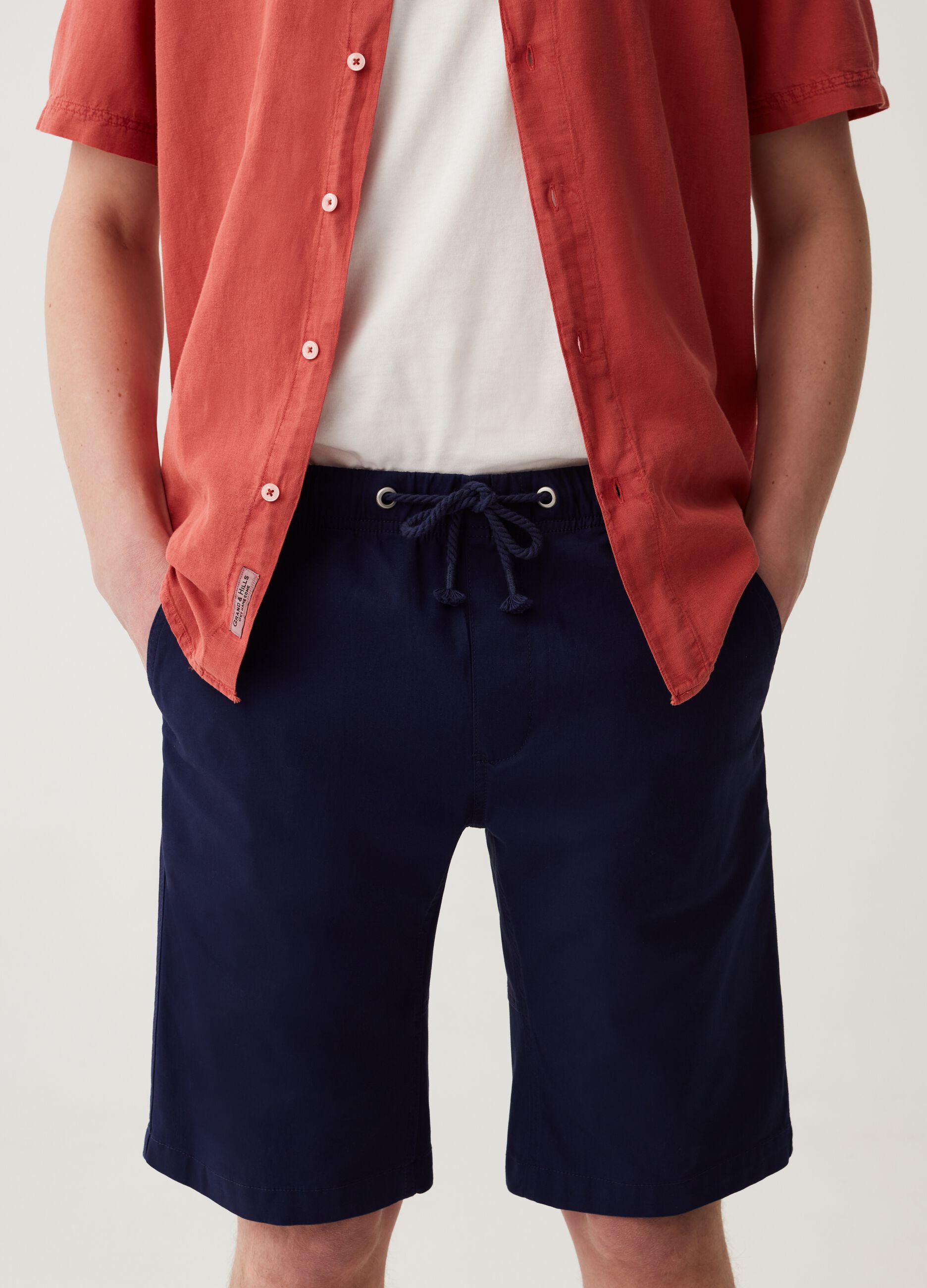 Bermuda jogger in cotone stretch Grand&Hills_1