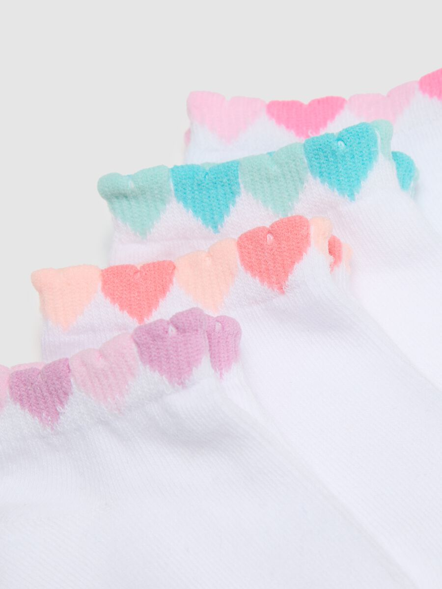 Girl's multipack cotton socks in stretchy multicolor_2