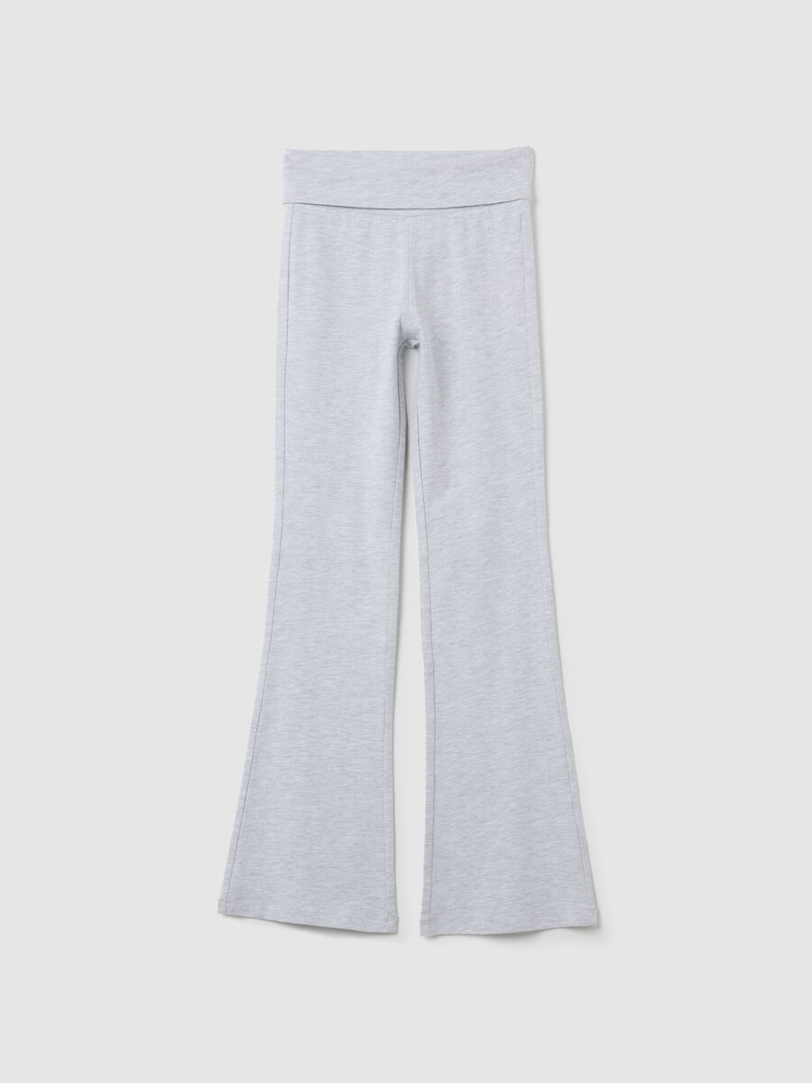 Girls' Grey Stretch Cotton Trousers_0