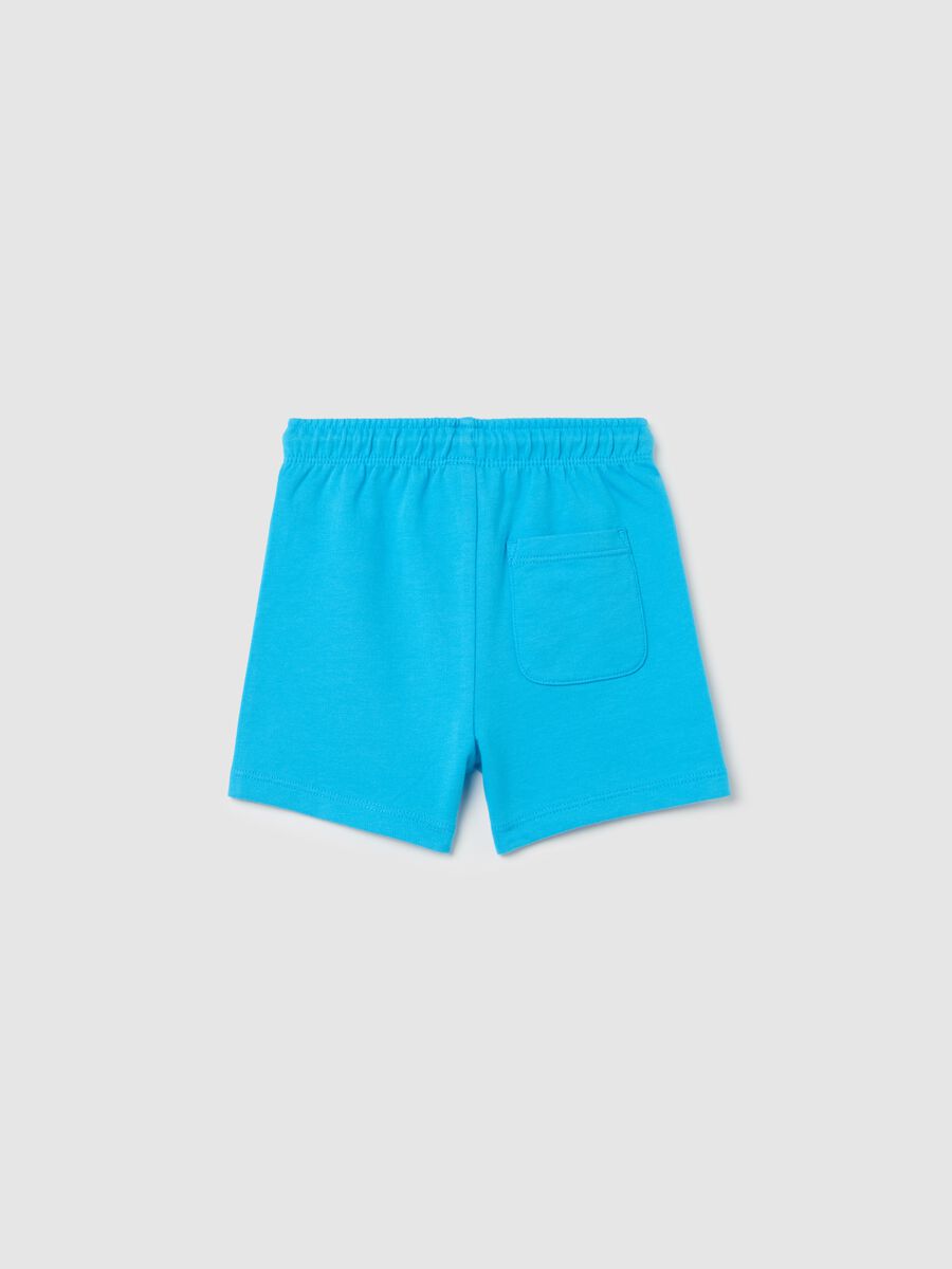 Bermuda shorts in French terry with drawstring_1