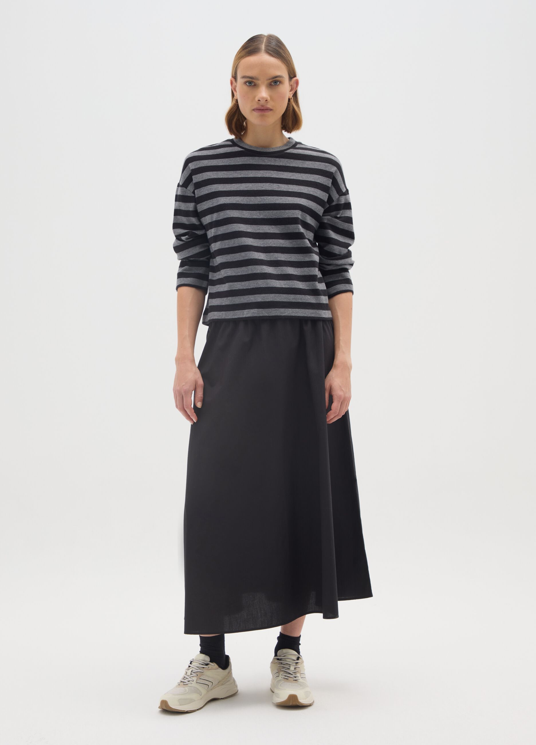 Multicolour striped regular fit sweater