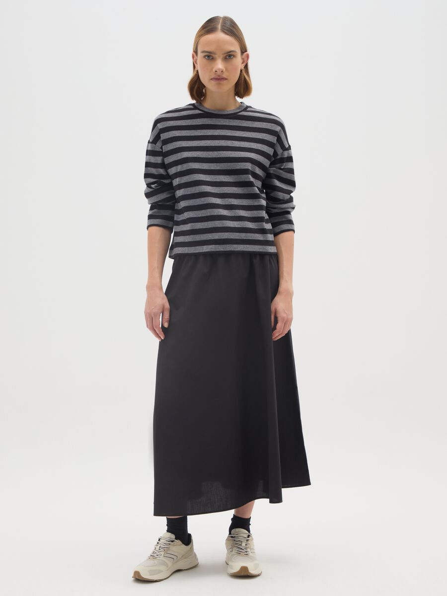 Multicolour striped regular fit sweater_1