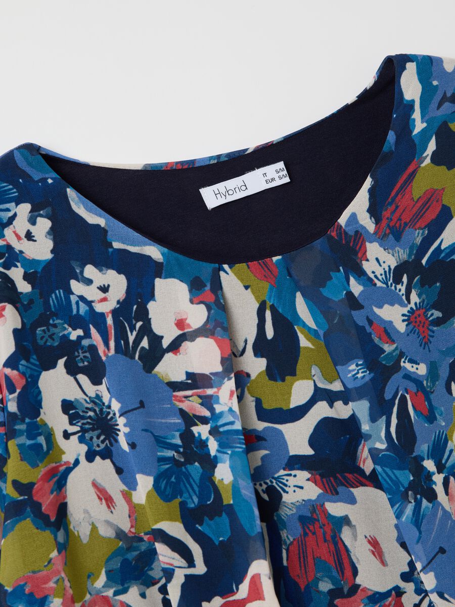 Long-sleeved blouse with floral print_5