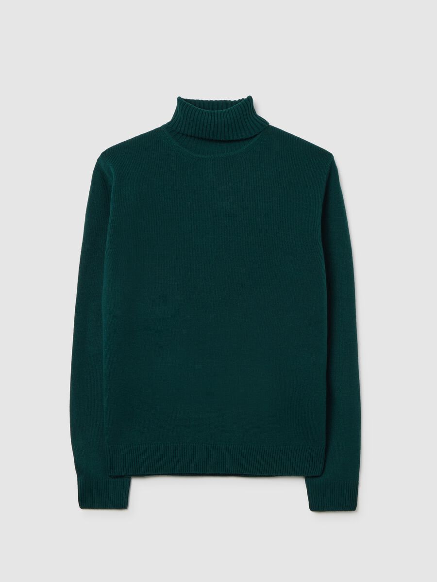 Green Turtleneck Sweater in Acrylic_4