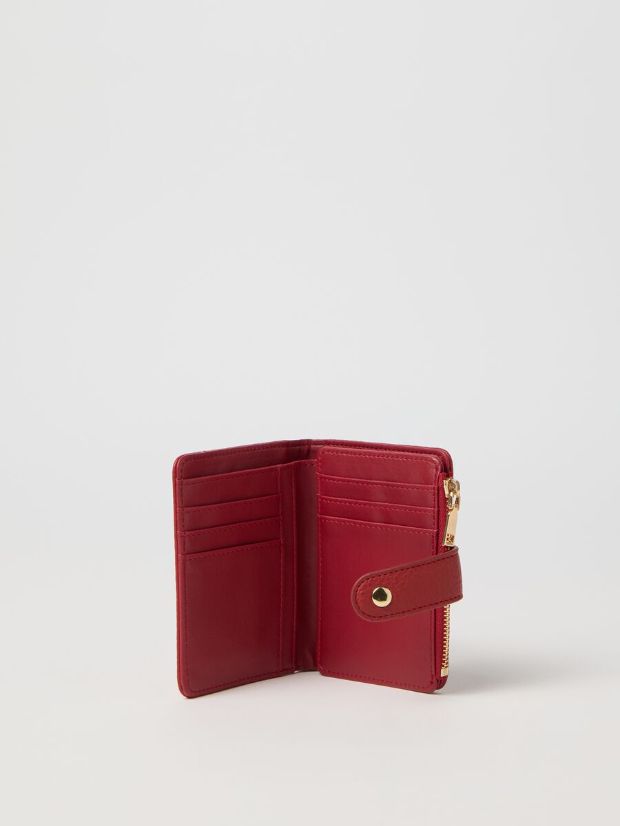 Red textured-effect wallet_2