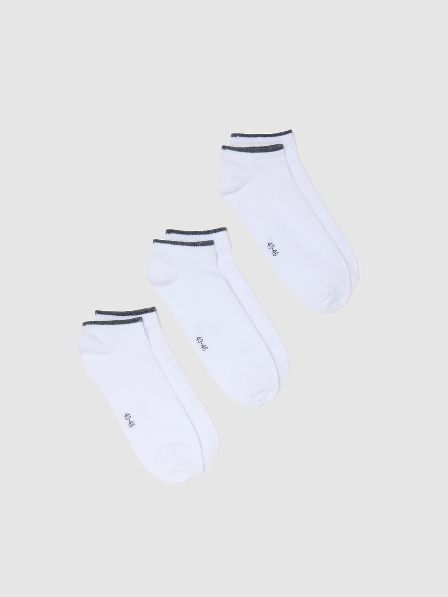 Three-pack white stretch pop socks_0