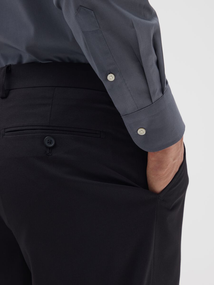 Regular Fit Blue Shirt_3