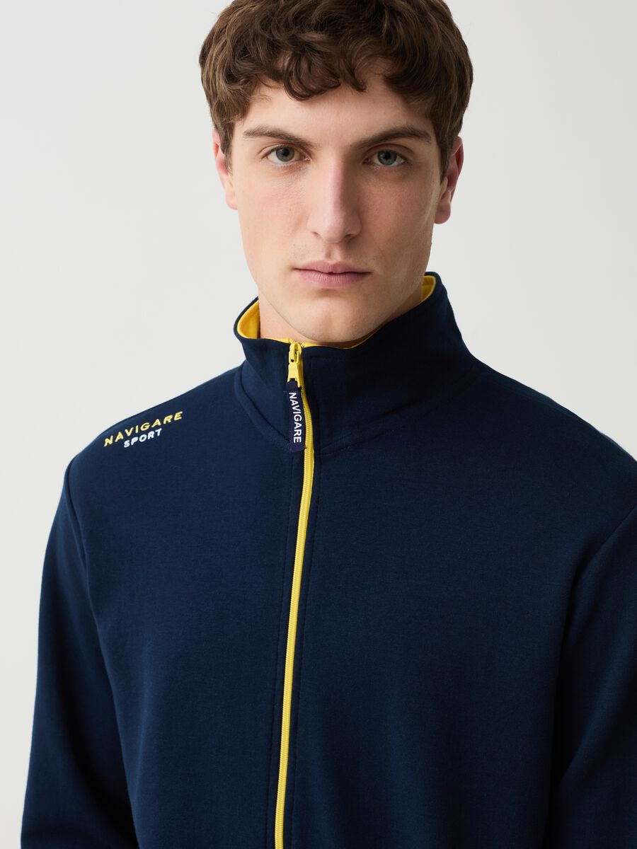 High neck, full-zip with Navigare Sport embroidery_0