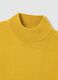 Yellow regular fit turtleneck pullover_5