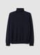 Blue pure cashmere roll-neck jumper, regular fit_0