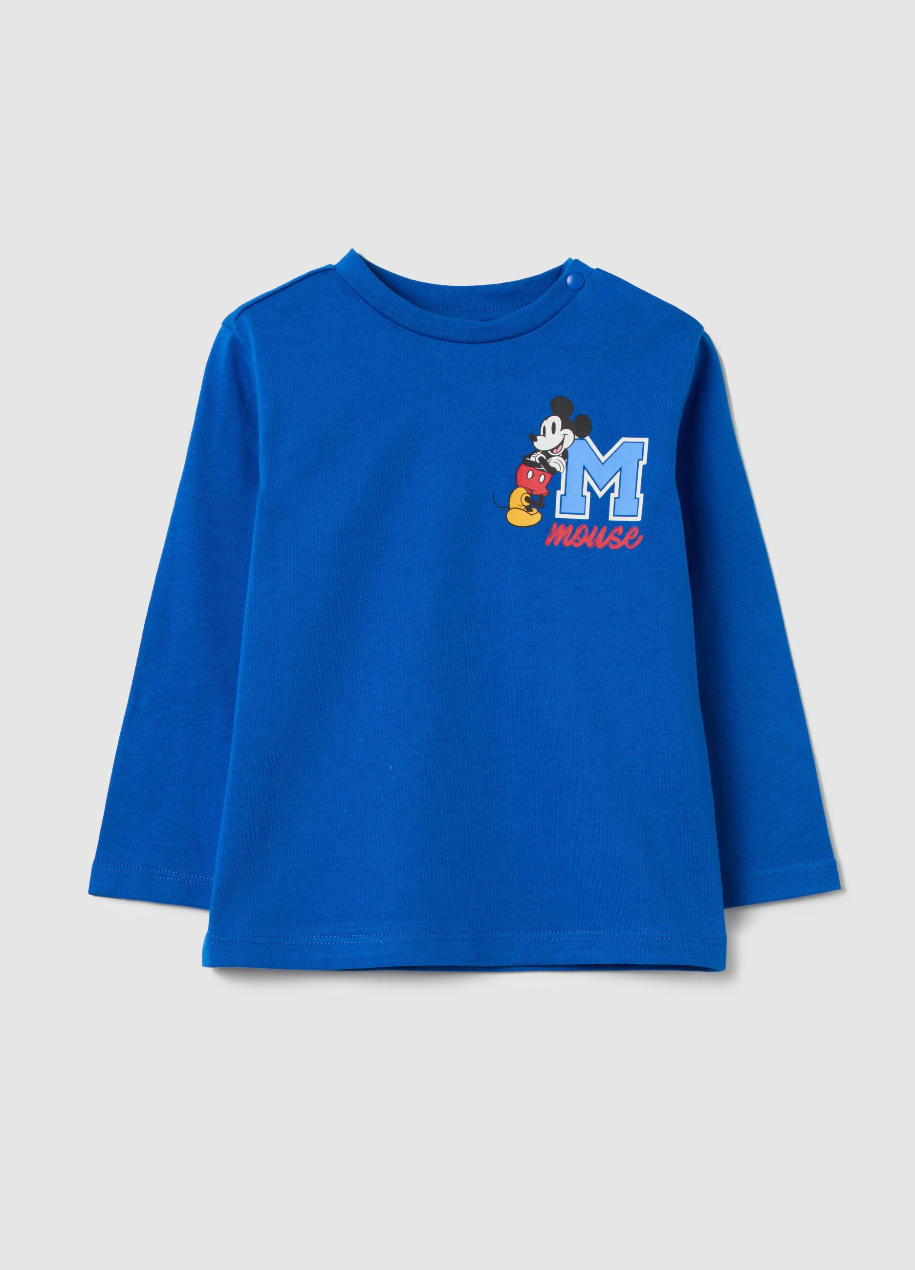 Long-sleeved T-shirt with Mickey Mouse print
