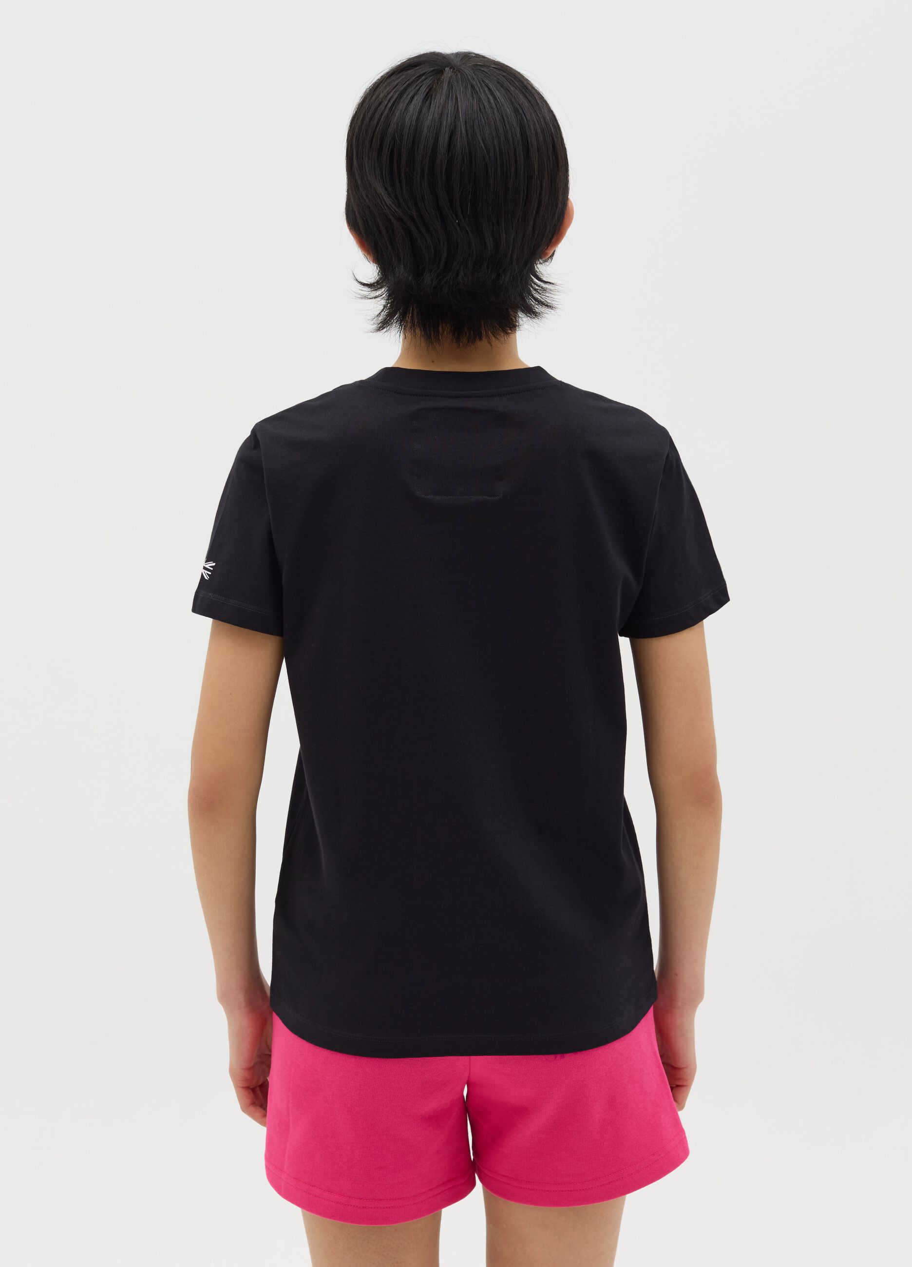 Cotton T-shirt with logo print