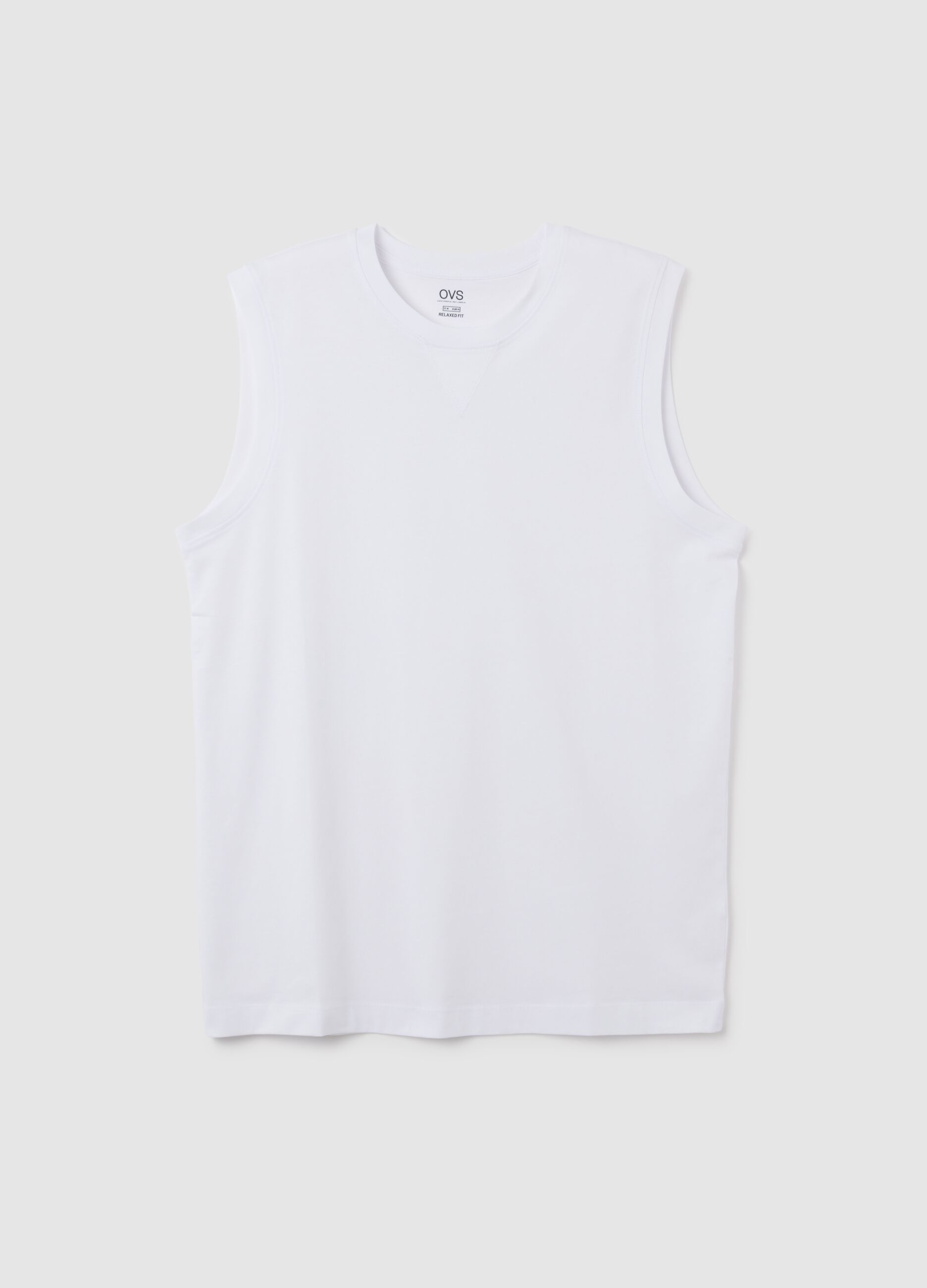 Canotta da uomo in puro cotone bianca regular fit