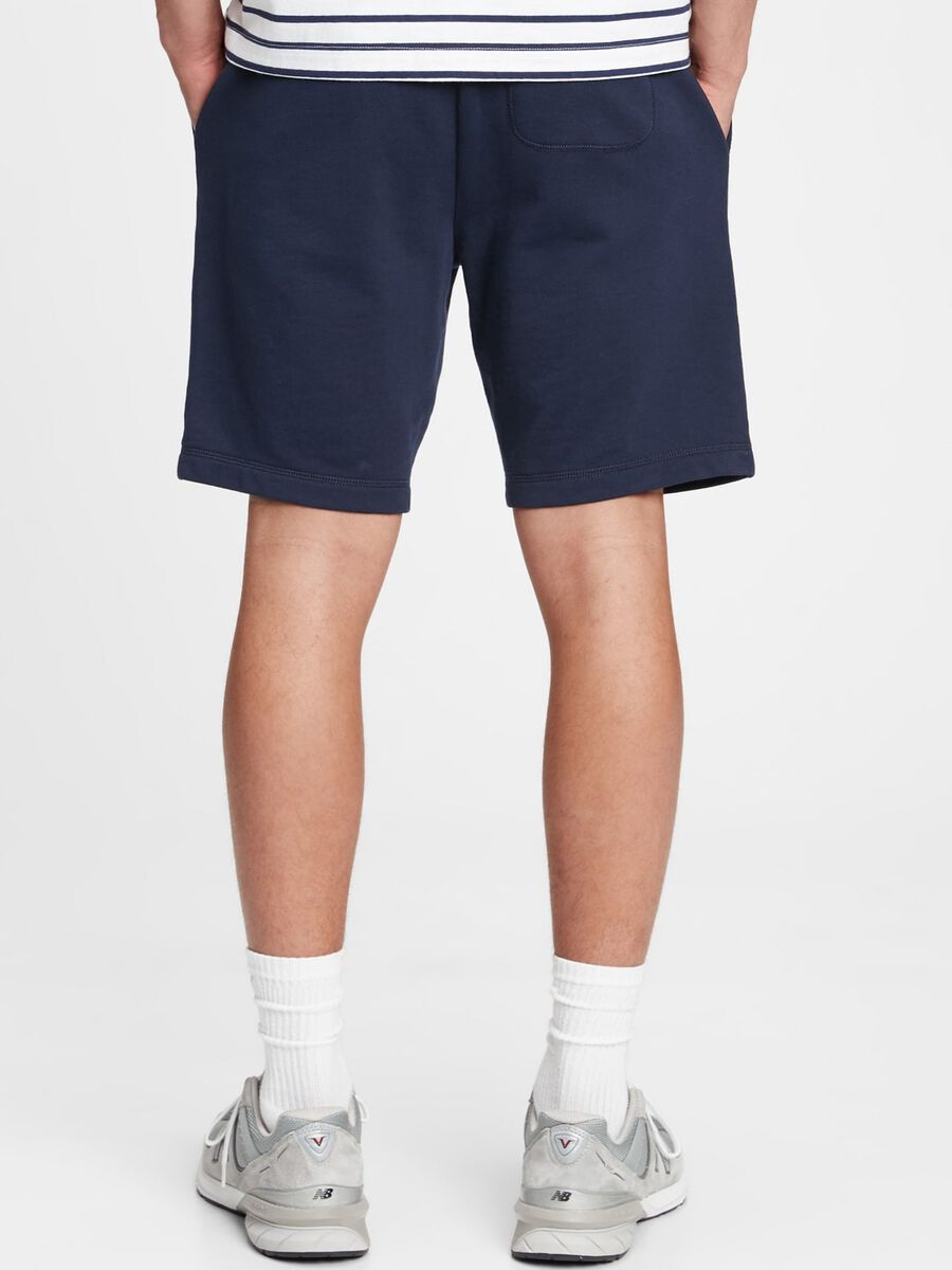 Bermuda jogger in felpa con ricamo logo_2