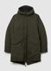 Green padded parka regular fit with hood and zip_4