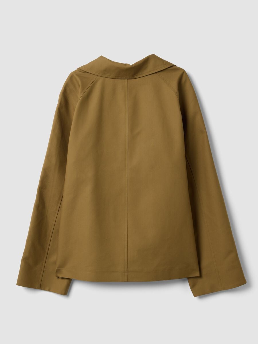 Giacca verde in puro cotone con bottoni regular fit_5