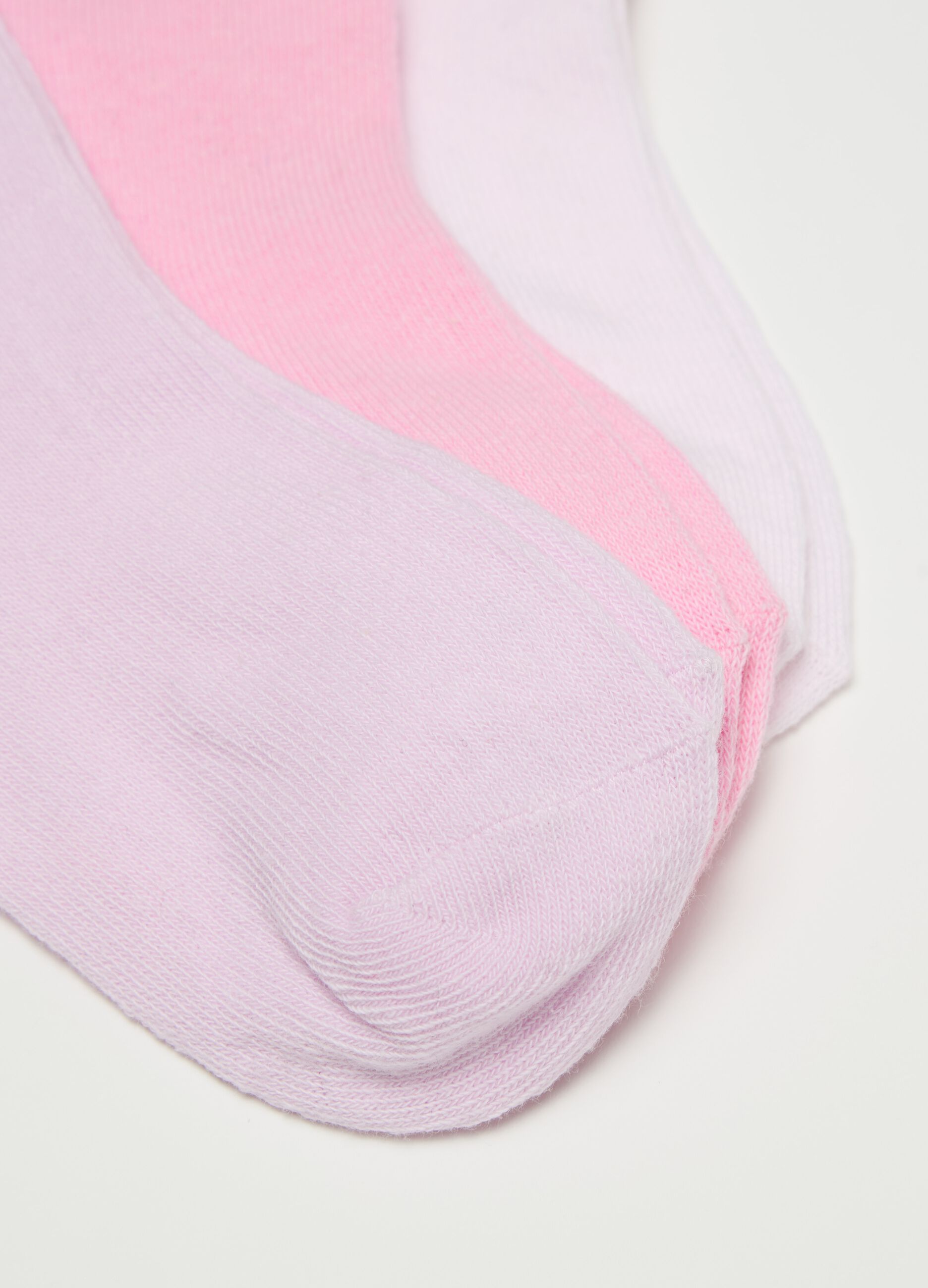 Seven-pair pack short socks with wavy trim