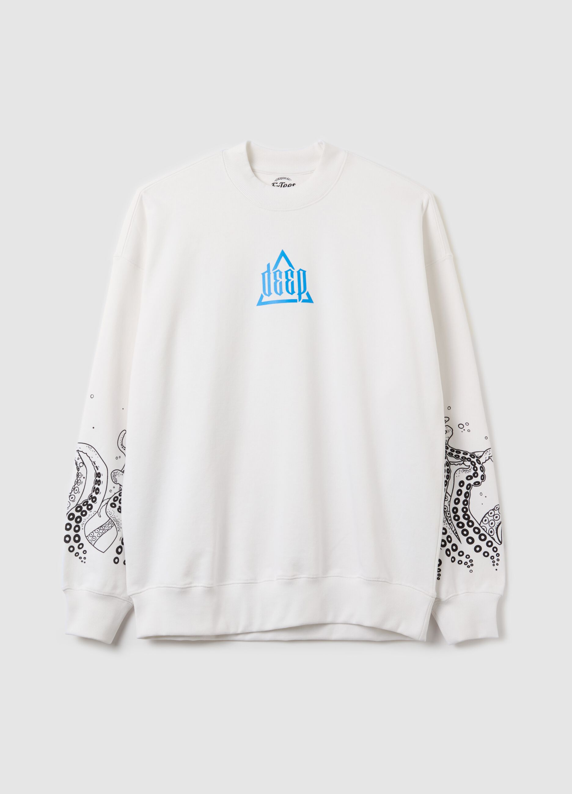 White sweatshirt with print