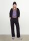 Pantaloni jogger neri in misto cotone straight fit_0
