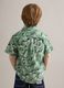 Camicia verde in puro cotone con stampa tropicale over fit_1