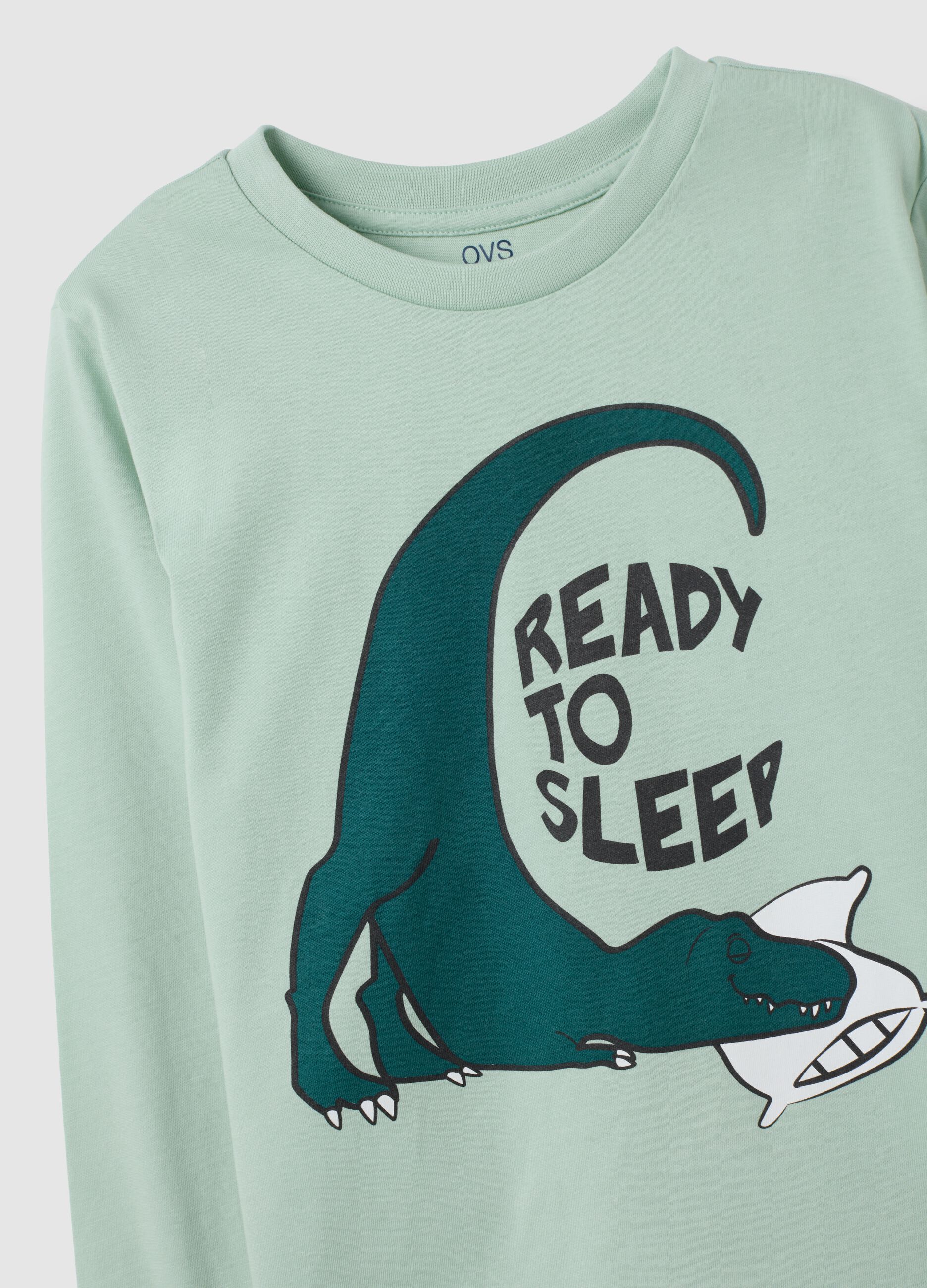 Children's green pure cotton pyjamas regular fit