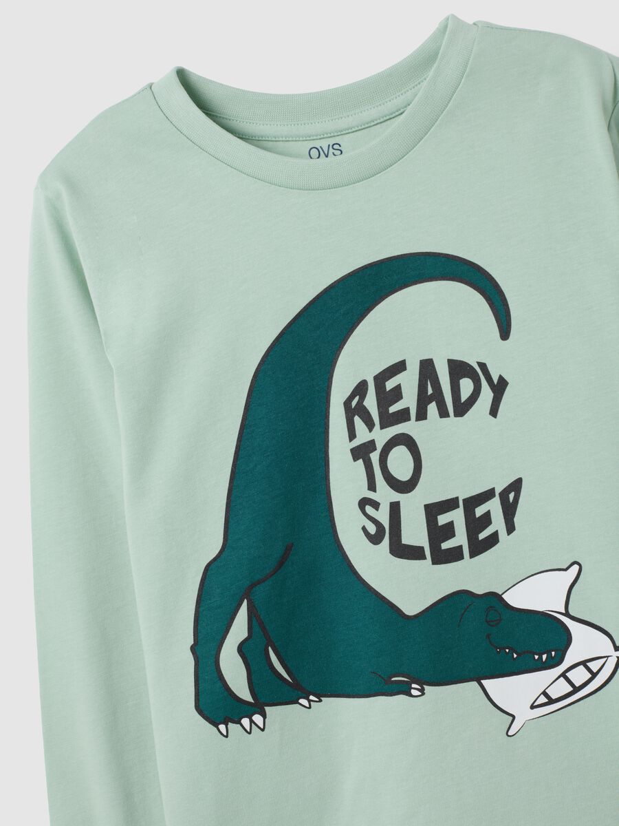 Children's green pure cotton pyjamas regular fit_3