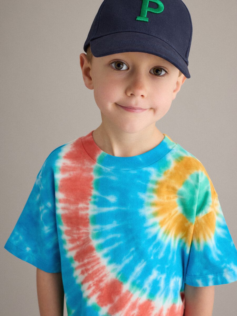 T-shirt in puro cotone multicolor TieDye da bambino regular fit_0
