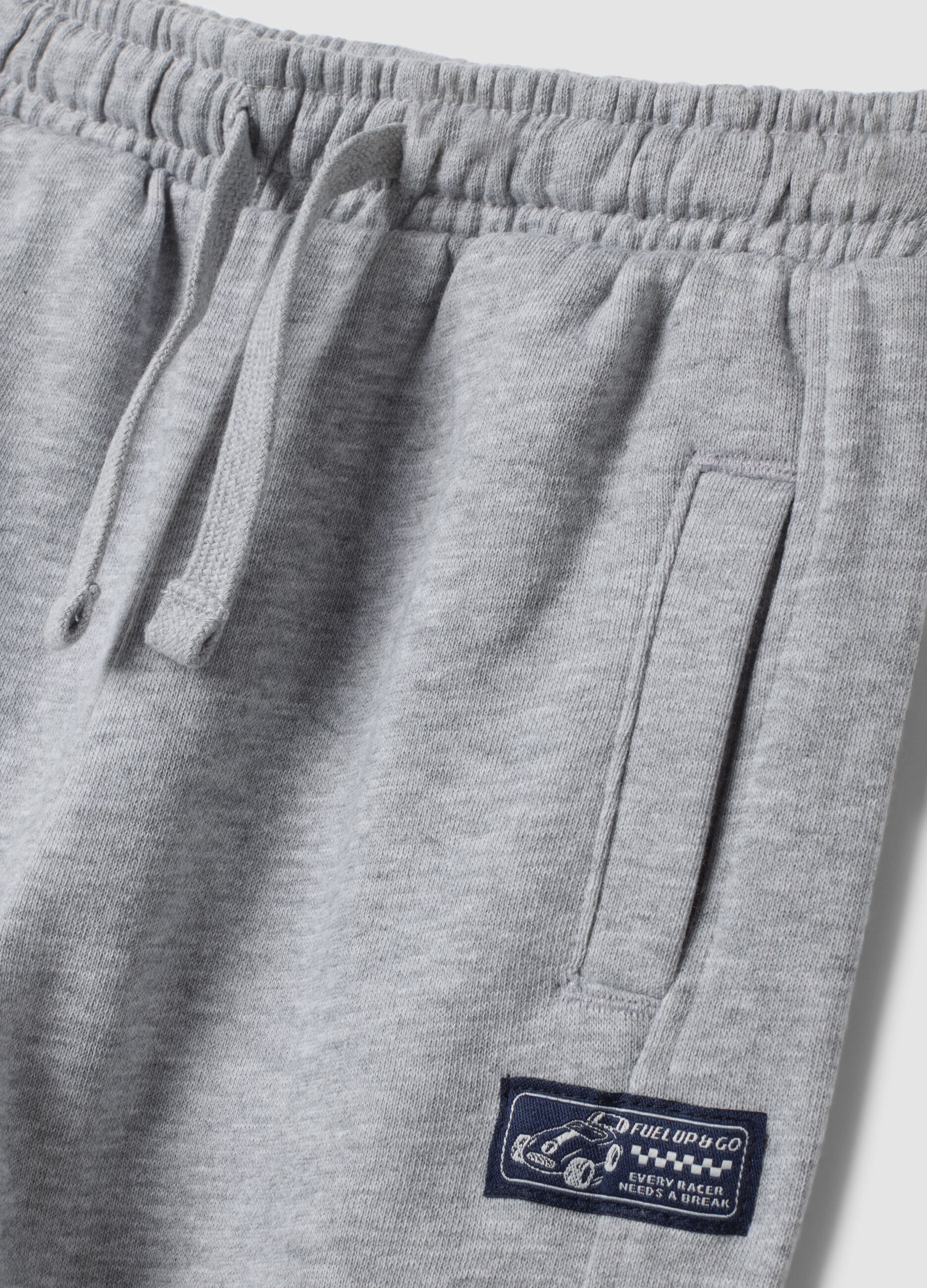 Grey jogger trousers in pure organic cotton