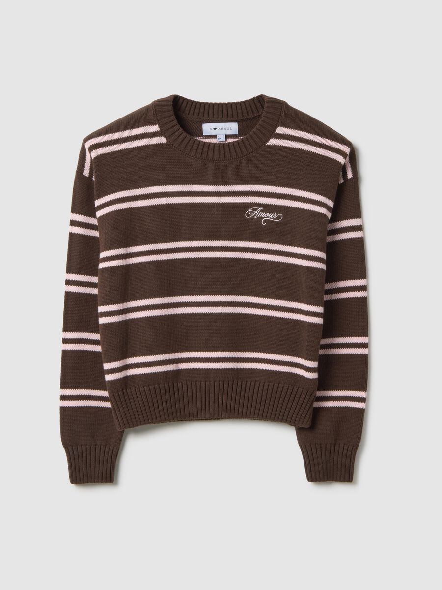 Multicolour striped cotton blend jumper, regular fit_4